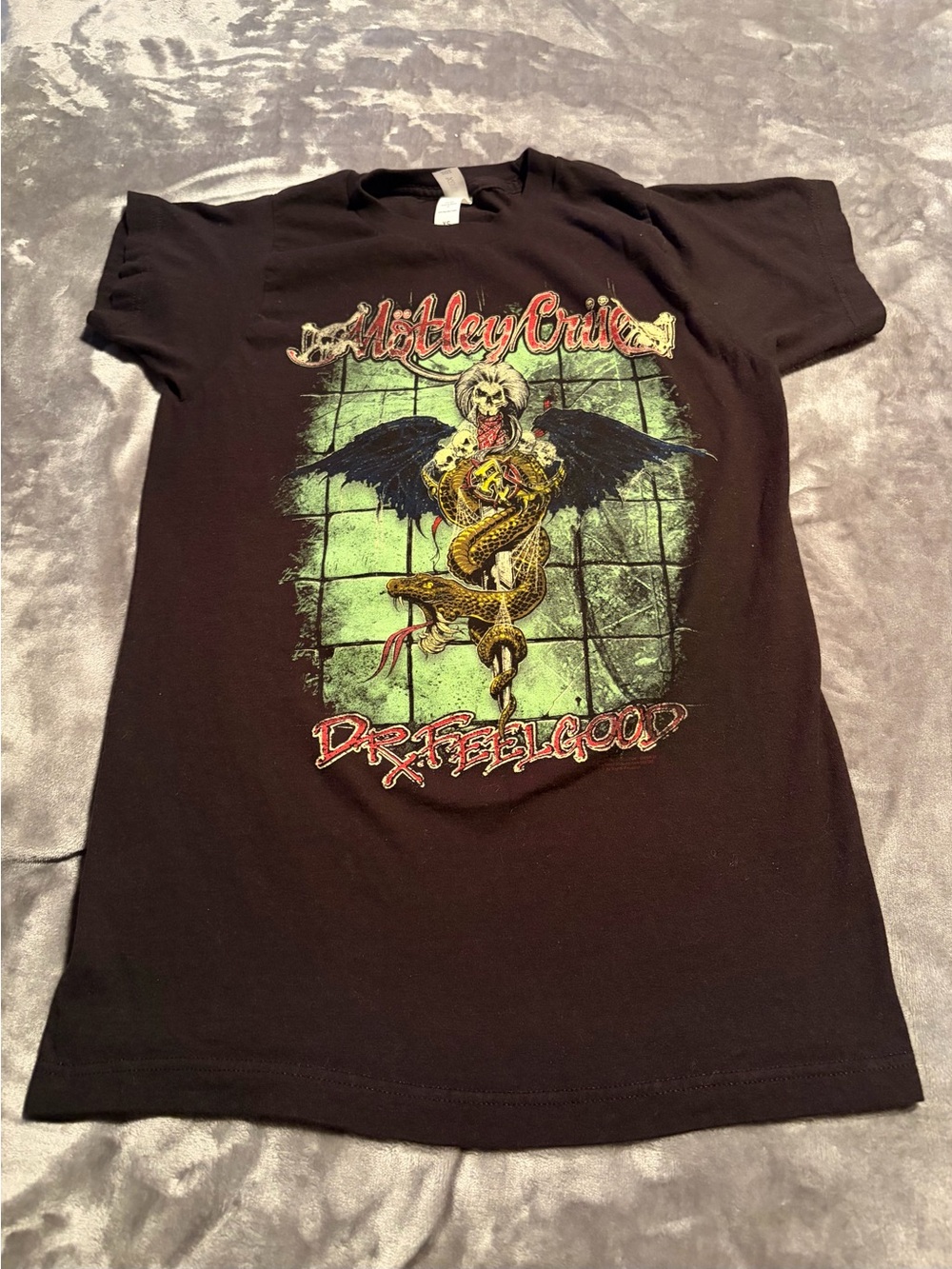 Tultex Black Motley Crue 'Dr. Feelgood' Graphic Tee